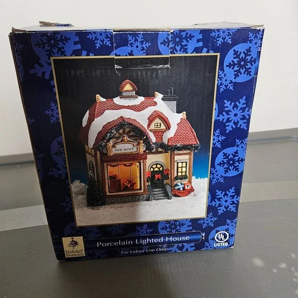 Victoria Falls Porcelain Lighted House Toy Shop Collector Needs‎ Cord - Picture 2 of 12